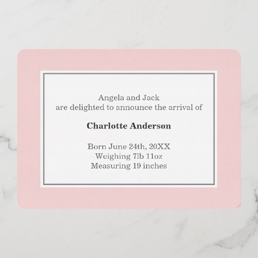 Aankondiging van de huidige moderne geboorte - Bab (Achterkant)