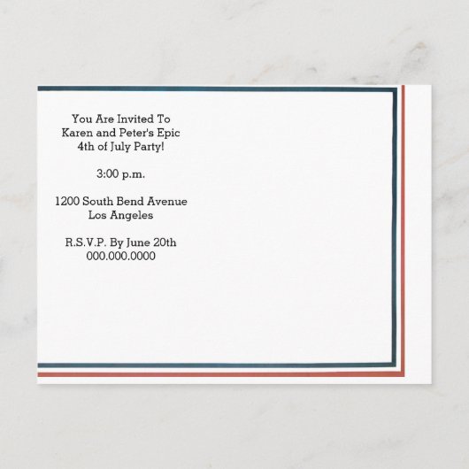 Aankondiging van de Iconische  Oom Sam Party (Achterkant)