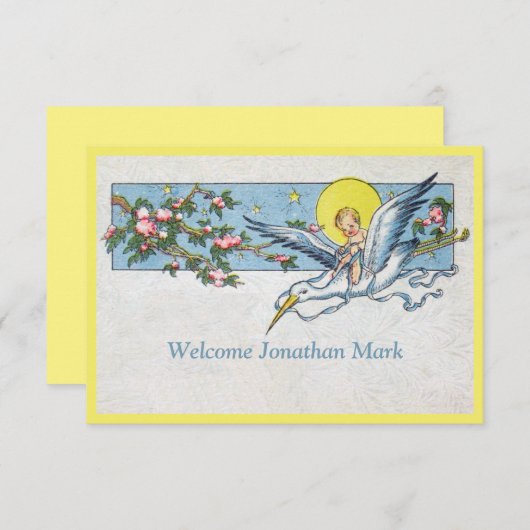 Aankondiging van de  ijsmaanbaby (Voorkant / Achterkant)