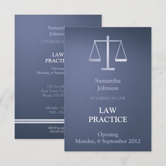 Aankondiging van de inleiding van de Elegant Blue (Voorkant / Achterkant)