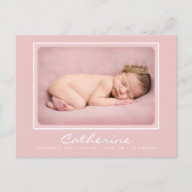 Aankondiging van de komst van een pasgeboren babym