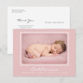 Aankondiging van de komst van een pasgeboren babym briefkaart (Voorkant / Achterkant)