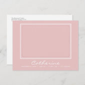 Aankondiging van de komst van pasgeboren babymeisj briefkaart (Voorkant / Achterkant)