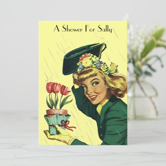 Aankondiging van de kondiging van de Raining Showe (Staand voorkant)