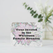 Aankondiging van de kunstklep van Floral Family Re Briefkaart (Staand voorkant)