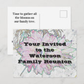 Aankondiging van de kunstklep van Floral Family Re Briefkaart (Voorkant / Achterkant)