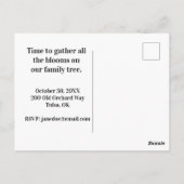Aankondiging van de kunstklep van Floral Family Re Briefkaart (Achterkant)