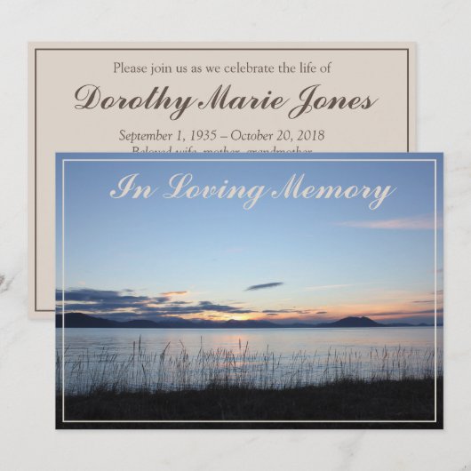 Aankondiging van de kustzondherdenkingsdienst (Voorkant / Achterkant)