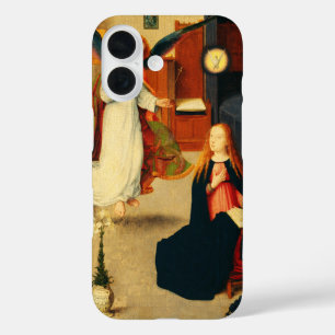Aankondiging van de Maagd Maria door Gerard David iPhone 16 Hoesje