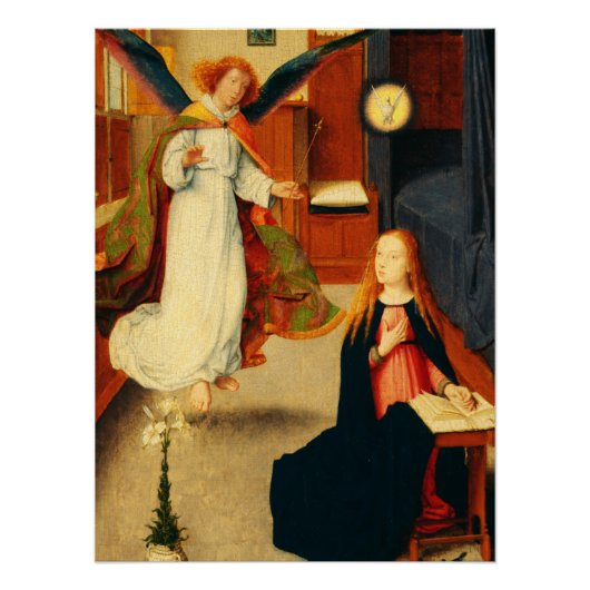 Aankondiging van de Maagd Maria door Gerard David Perfect Poster (Voorkant)