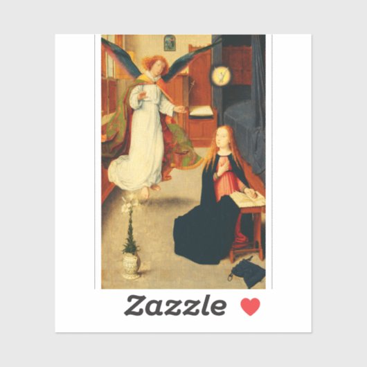 Aankondiging van de Maagd Maria door Gerard David Sticker (Vel)