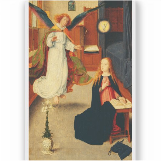 Aankondiging van de Maagd Maria door Gerard David Sticker (Voorkant)