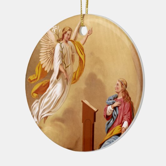 Aankondiging van de Maagd Maria Keramisch Ornament (Links)