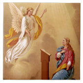 Aankondiging van de Maagd Maria Tegeltje (Voorkant)