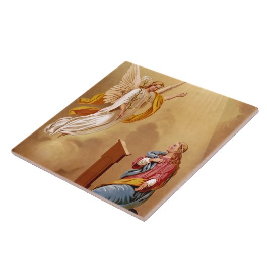 Aankondiging van de Maagd Maria Tegeltje (Zijkant)