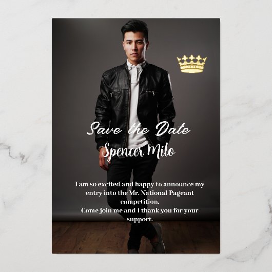 aankondiging van de mannelijke optocht (Voorkant)