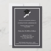 Aankondiging van de Modern Gray Foto Graduation Pa (Achterkant)