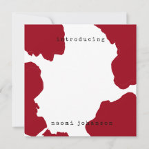 Aankondiging van de Modern Red Watercolor Baby