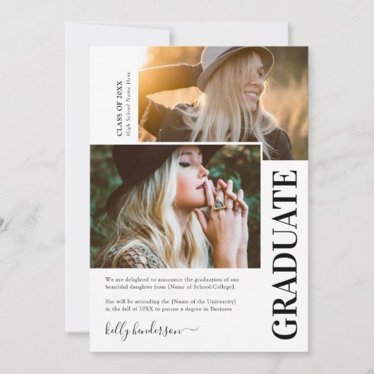 Aankondiging van de moderne Afstuderen Partij (Voorkant)