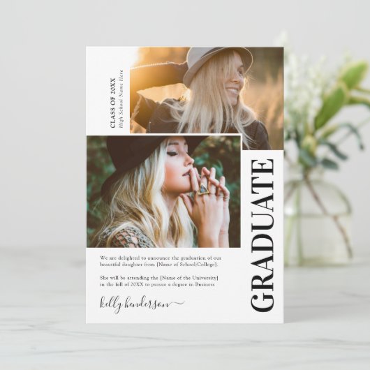 Aankondiging van de moderne Afstuderen Partij (Staand voorkant)