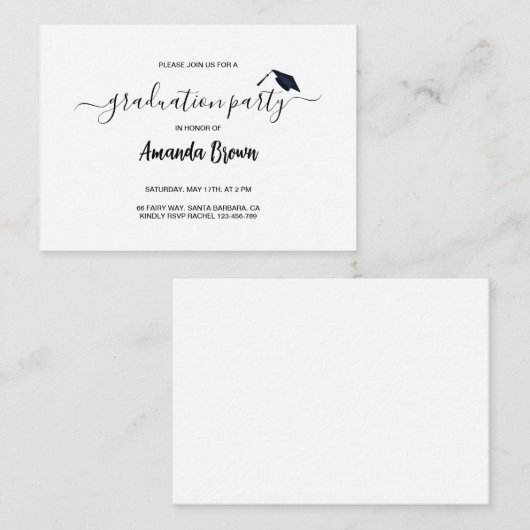 Aankondiging van de moderne Afstuderen Partij (Voorkant / Achterkant)