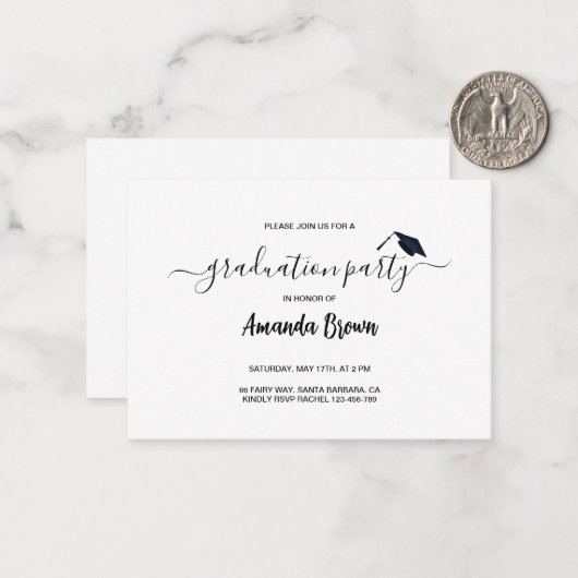 Aankondiging van de moderne Afstuderen Partij (Voorkant / Achterkant in situ)