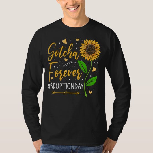 Aankondiging van de moderne dag van adoptie Gotcha T-shirt (Voorkant)