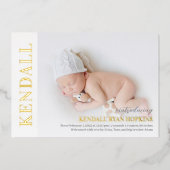 Aankondiging van de moderne Debut Folie Baby geboo (Voorkant)