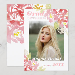 Aankondiging van de moderne Floral Waterverf Afstu