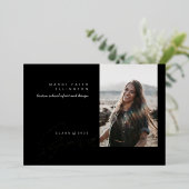 Aankondiging van de moderne Foto Black Afstuderen  (Staand Voorkant)