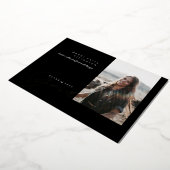 Aankondiging van de moderne Foto Black Afstuderen  (Gedraaid)