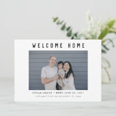 Aankondiging van de Moderne Foto Welcome Home Adop (Staand voorkant)
