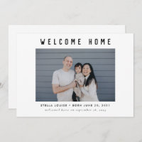 Aankondiging van de Moderne Foto Welcome Home Adop