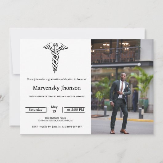 Aankondiging van de moderne fotoschool voor afstud (Voorkant)