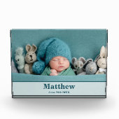 Aankondiging van de moderne geboorte van Elegant Fotoblokken (Voorkant)