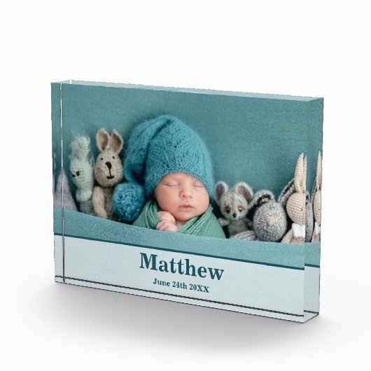 Aankondiging van de moderne geboorte van Elegant Fotoblokken (Rechts)