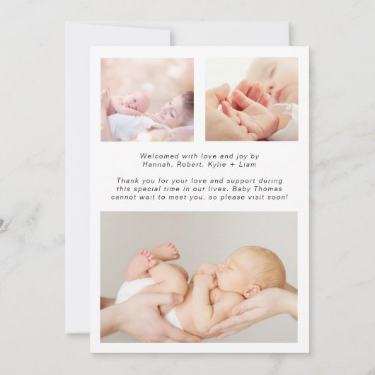 Aankondiging van de moderne Grateful Photo Collage (Achterkant)