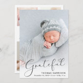 Aankondiging van de moderne Grateful Photo Collage (Voorkant / Achterkant)