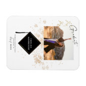 Aankondiging van de moderne 'Photo Gold Graduation Magneet (Horizontaal)