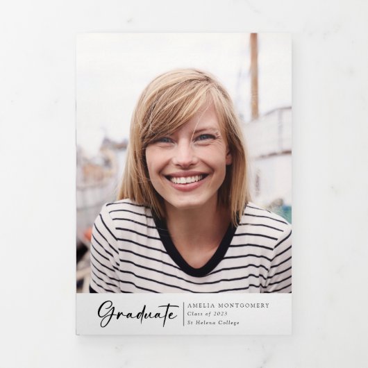 Aankondiging van de moderne Script-foto's Afstuder (Cover)