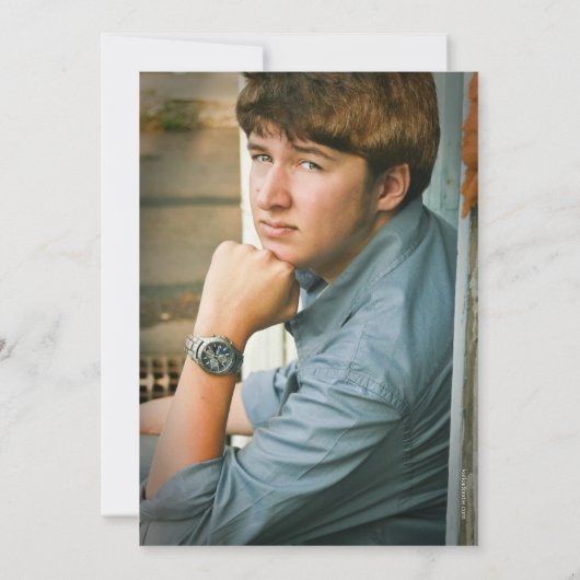 Aankondiging van de Moderne Stamp Photo Graduation (Achterkant)