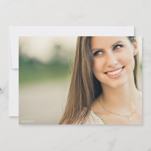 Aankondiging van de Moderne Stamp Photo Graduation (Achterkant)