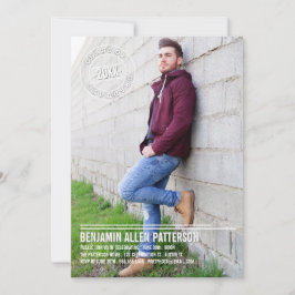 Aankondiging van de Moderne Stamp Photo Graduation