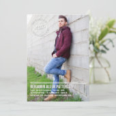 Aankondiging van de Moderne Stamp Photo Graduation (Staand voorkant)