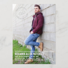 Aankondiging van de Moderne Stamp Photo Graduation