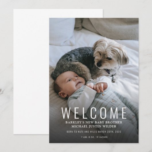 Aankondiging van de moderne Welkomstfoto van de Fo (Voorkant / Achterkant)