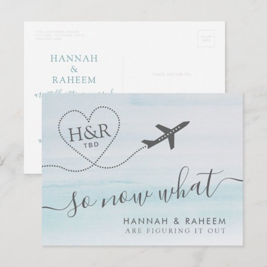 Aankondiging van de nieuwe Beach Wedding Funny TBD (Voorkant / Achterkant)