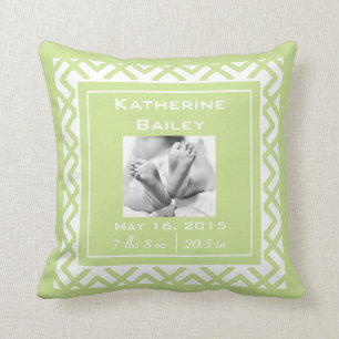 Aankondiging van de Nursery-Baby personaliseren, L Kussen