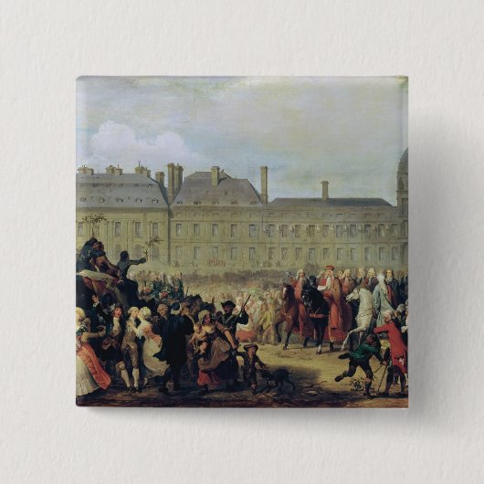 Aankondiging van de ondertekening van het Verdrag Vierkante Button 5,1 Cm (Voorkant)