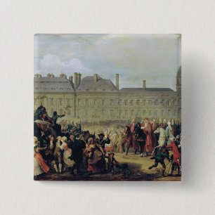 Aankondiging van de ondertekening van het Verdrag Vierkante Button 5,1 Cm